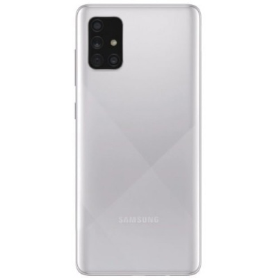 задня кришка для samsung a715f/ds galaxy a71, срібляста зі склом камери (original china)
