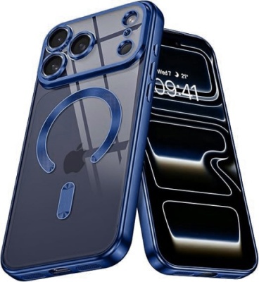 Купить чохол tpu metallic full camera with magsafe для apple iphone 17 pro (matte dark blue) онлайн