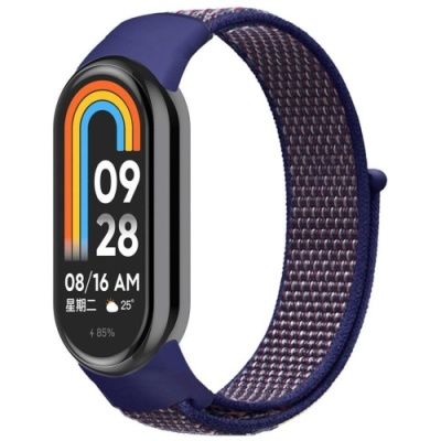 ремінець для xiaomi mi band 8/9/10 nylon (темно-синій) 