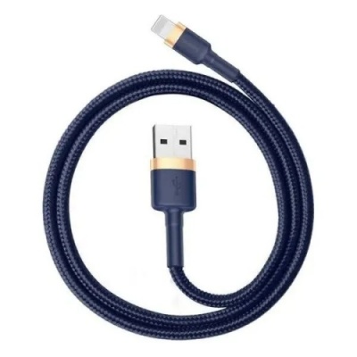 кабель baseus cafule usb - lightning 1.5a/2m (calklf-cv3) (gold-blue) 