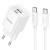 Мережевий Зарядний Пристрій Hoco C147A 1USB/18W/QC3.0 + 1Type-C/20W/PD + (Type-C - Type-C) (Білий) мережевий зарядний пристрій hoco c147a 1usb/18w/qc3.0 + 1type-c/20w/pd + (type-c - type-c) (білий)
