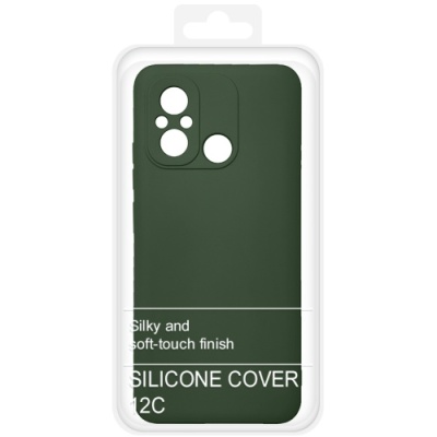 Купить силіконовий чохол soft silicone case для xiaomi redmi 12c (темно-зелений) онлайн
