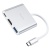 usb hub hoco hb14 type-c to usb3.0+hdmi+pd (сірий) 