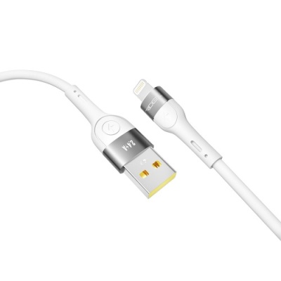 кабель ridea rc-xs51 x-silicone usb - lightning 12w 1.2m (бiлий) 