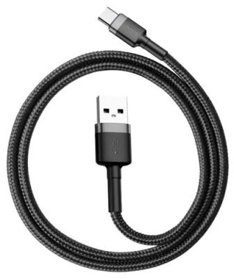 кабель baseus cafule usb - type-c 2.0a/2m (catklf-cg1) (black-grey) 