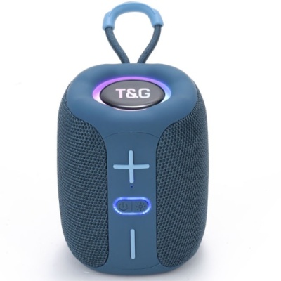 портативна колонка t&g tg-658 з rgb підсвіткою (синій) 