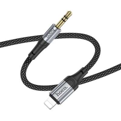 кабель aux hoco upa26 3.5mm(male) - lightning(male) 1m (чорний) 