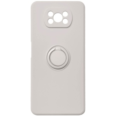 Купить силіконовий чохол soft silicone casevsmagnet ring для xiaomi poco x3/x3 pro - ivory white онлайн