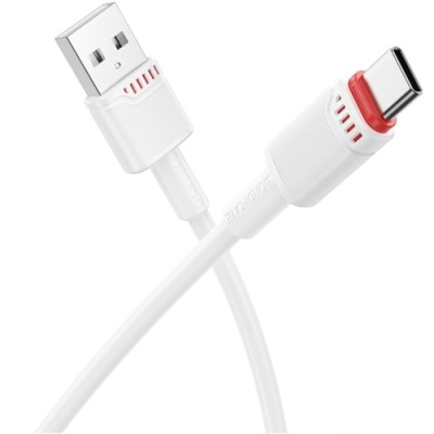 кабель borofone bx110 usb - type-c 3a/1м (білий) 