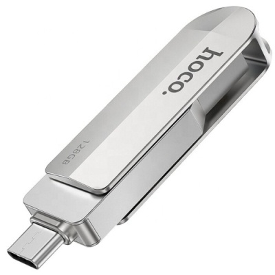 usb флеш-накопичувач hoco ud10 usb3.0 - type-c 128gb (сталевий) 