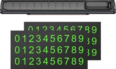 Автовізитка парковочна для мобільного номера Borofone FC3 (Чорно-сірий)