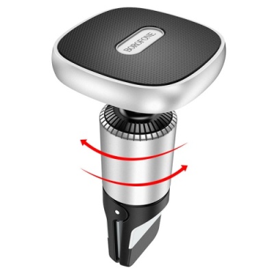 Автотримач Borofone BH44 Smart air outlet (Чорно-Сталевий)