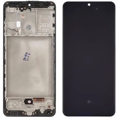 дисплей для samsung a217 galaxy a21s, чорний, із сенсорним екраном і рамкою (original china)