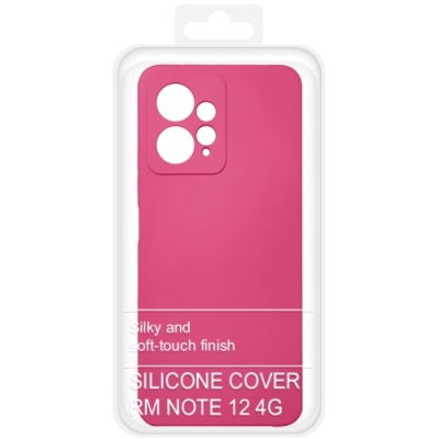 Купить силіконовий чохол soft silicone case для xiaomi redmi note 12 4g (малиновий) онлайн