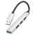 USB HUB Hoco HB26 4-in-1 adapter (USB to USB3.0+USB2.0*3) (Сріблястий) usb hub hoco hb26 4-in-1 adapter (usb to usb3.0+usb2.0*3) (сріблястий)