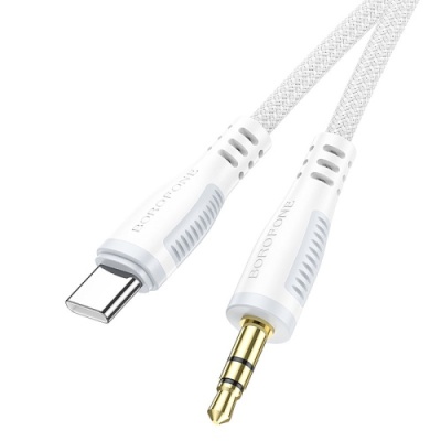 кабель aux borofone bl14 3.5mm(male) - type-c(male) 1m (білий) 