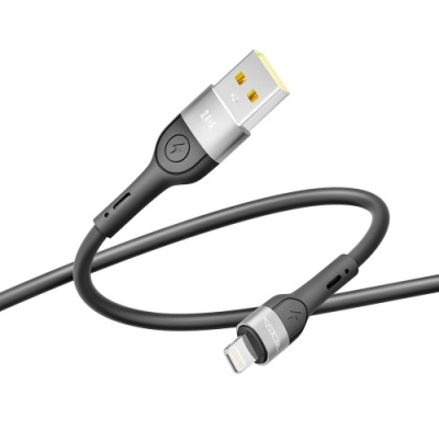 кабель ridea rc-xs51 x-silicone usb - lightning 12w 2m (чорний) 