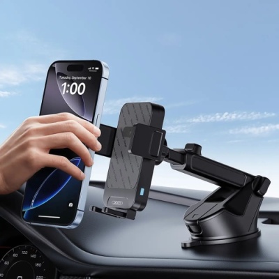 Автотримач XO WX-043 Wireless Charger 15W (Чорний)