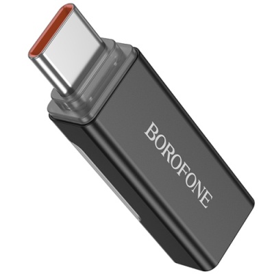 перехідник borofone bv25 (індикатор потужності заряду) type-c - type-c (чорний) 