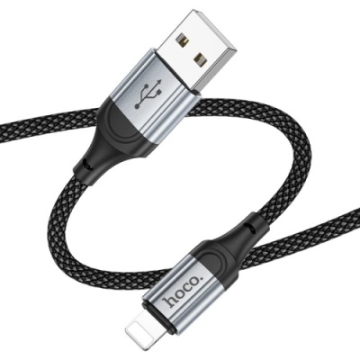 кабель hoco x102 usb - lightning 2.4a/1m (чорний) 