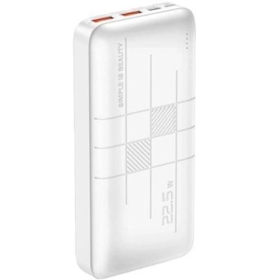 додаткова батарея power bank xo pr189 pd20w+qc22.5w 30000 mah (білий) 