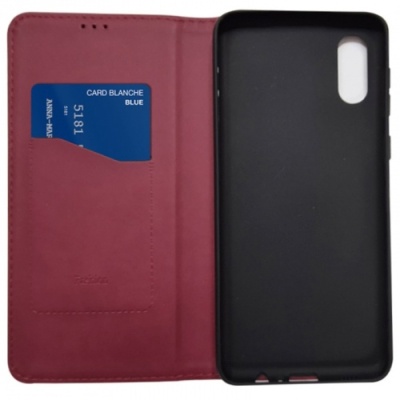 Купить чохол-книжка leather fold для zte blade a5 2020 (темно-червоний) онлайн