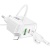 мережевий зарядний пристрій borofone bas45a 1usb/18w/qc3.0 + 1type-c/30w/pd + (type-c - lightning) (білий) 