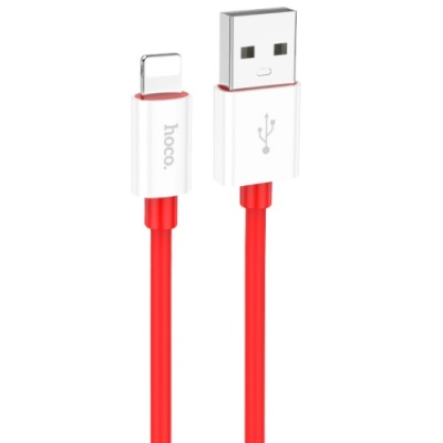 кабель hoco x87 magic silicone usb - lightning 2.4a/1m (червоний) 