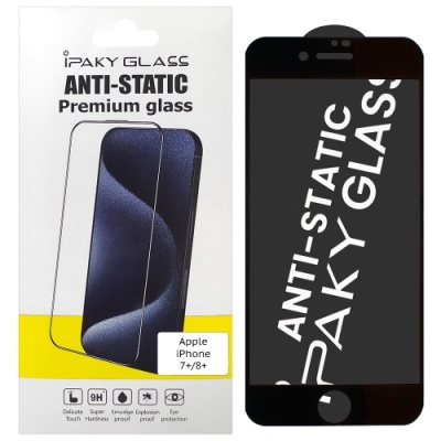 захисне скло ipaky antistatic для apple iphone 7 plus/8 plus (чорний) 