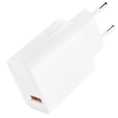мережевий зарядний пристрій xo l159 1usb/18w/qc3.0 + (usb - microusb) (бiлий) 