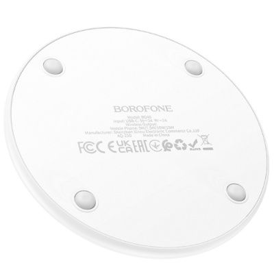 безпровідний зарядний пристрій borofone bq40 15w (білий) 
