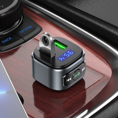 FM Модулятор Hoco E67 QC3.0 (Чорний)