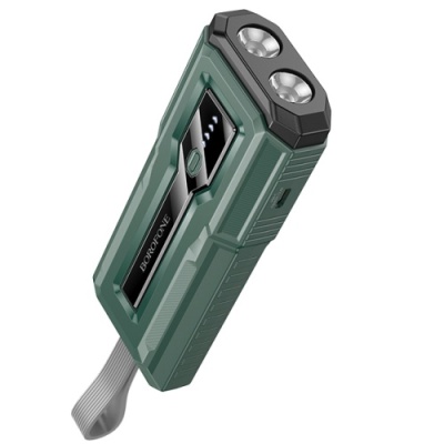 додаткова батарея power bank borofone bj54 graceful pd20w+qc3.0 22.5w flashlight 10000 mah (зелений) 