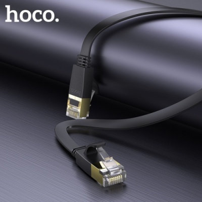 кабель мережевий (lan rj45) hoco us07 (20м) (чорний) 