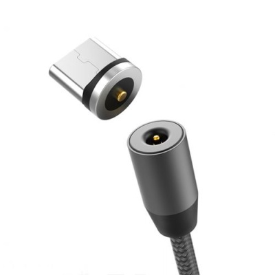 кабель skydolphin s59v magnetic usb - microusb 2.4a/1m (чорний) 