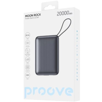 додаткова батарея power bank proove moon rock 22.5w 20000mah (gray) 
