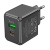 Мережевий Зарядний Пристрій Hoco CS14A 1USB/18W/QC3.0 + 1Type-C/20W/PD (Чорний) мережевий зарядний пристрій hoco cs14a 1usb/18w/qc3.0 + 1type-c/20w/pd (чорний)