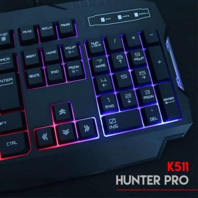 клавіатура провідна fantech hunter pro k511 (чорний) 