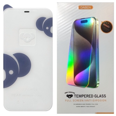 захисне скло bear full sreen/anti-dust net glass для apple iphone 12 pro max (прозоре, без рамки) 