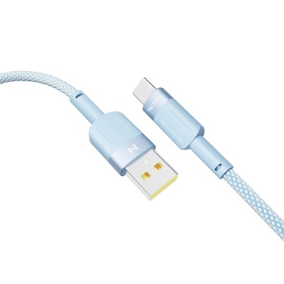 кабель ridea rc-cp43 colorpro usb - type-c 3a 1.2m (блакитний) 