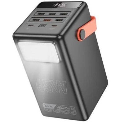 додаткова батарея power bank hoco db03 max centurion pd65w+qc3.0 22.5w 100000 mah (чорний) 