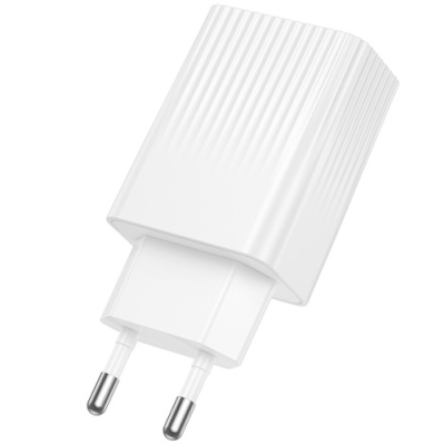 мережевий зарядний пристрій borofone bas73a 1type-c/20w/pd (білий) 