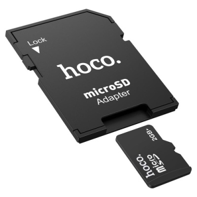 перехідник microsd - sd hoco hb22 (чорний) 