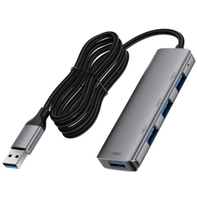 usb hub acefast j17 4in1 (сірий) 