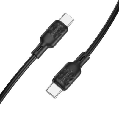 кабель borofone bx113 silicone type-c - type-c 60w/3m (чорний) 