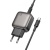 Мережевий Зарядний Пристрій Borofone BAS55A GaN 1USB/20W/QC3.0 + 1Type-C/30W/PD + (Type-C - Type-C) (Чорний) мережевий зарядний пристрій borofone bas55a gan 1usb/20w/qc3.0 + 1type-c/30w/pd + (type-c - type-c) (чорний)