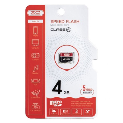 карта пам'яті xo microsd 4gb 6 class 