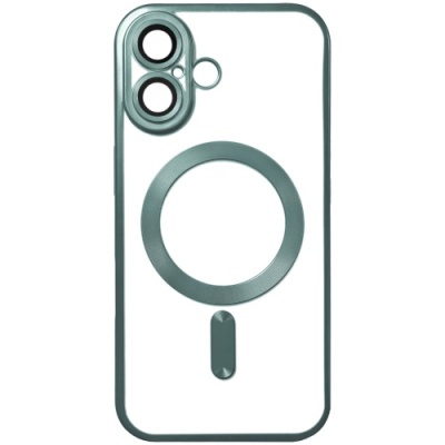 Купить чохол tpu metallic full camera with magsafe для apple iphone 16 (matte green) онлайн