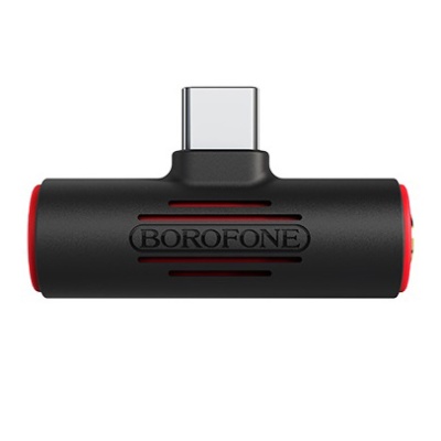 перехідник borofone bv8 type-c 2-in-1 audio converter (чорний) 