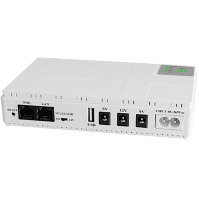 джерело безперебійного живлення (ups) для мережевого обладнання dc1018p 12v/ 9v/ 5v 10000 mah (білий) 